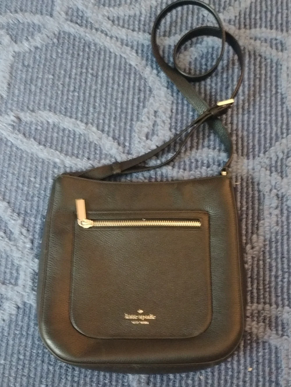 Kate Spade Liela Black Leather Crossbody with Gold Hardware